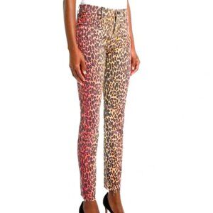 Mother High Waisted Looker Ankle Fray Jeans 28 Radioactive Paws Skinny Denim